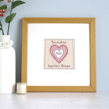 Personalised Wedding Anniversary Framed Picture Gift, 2 of 12