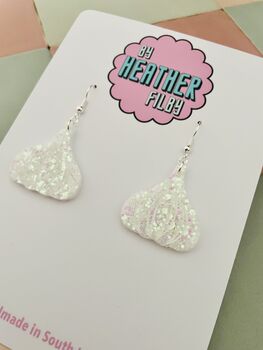 Garlic Clove Glitter Resin Earrings, 2 of 4