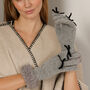 Cosy Bouclé Cuff Knitted Gloves Alpaca Wool Blend, thumbnail 1 of 12