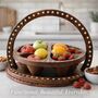Wooden Four Section Heart Snack Tray With Handle, thumbnail 5 of 7