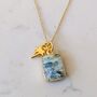 The Duo K2 Jasper Necklace, 18ct Gold Plated, thumbnail 3 of 10
