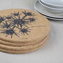 Cork Placemats And Coasters | Sea Holly, thumbnail 2 of 4