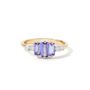 Yellow Gold Tanzanite And Diamond Trilogy Ring, thumbnail 4 of 4