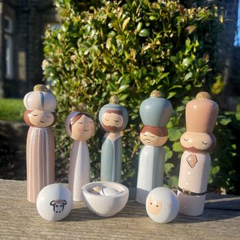 Wooden Handmade Nativity Scene, 2 of 6