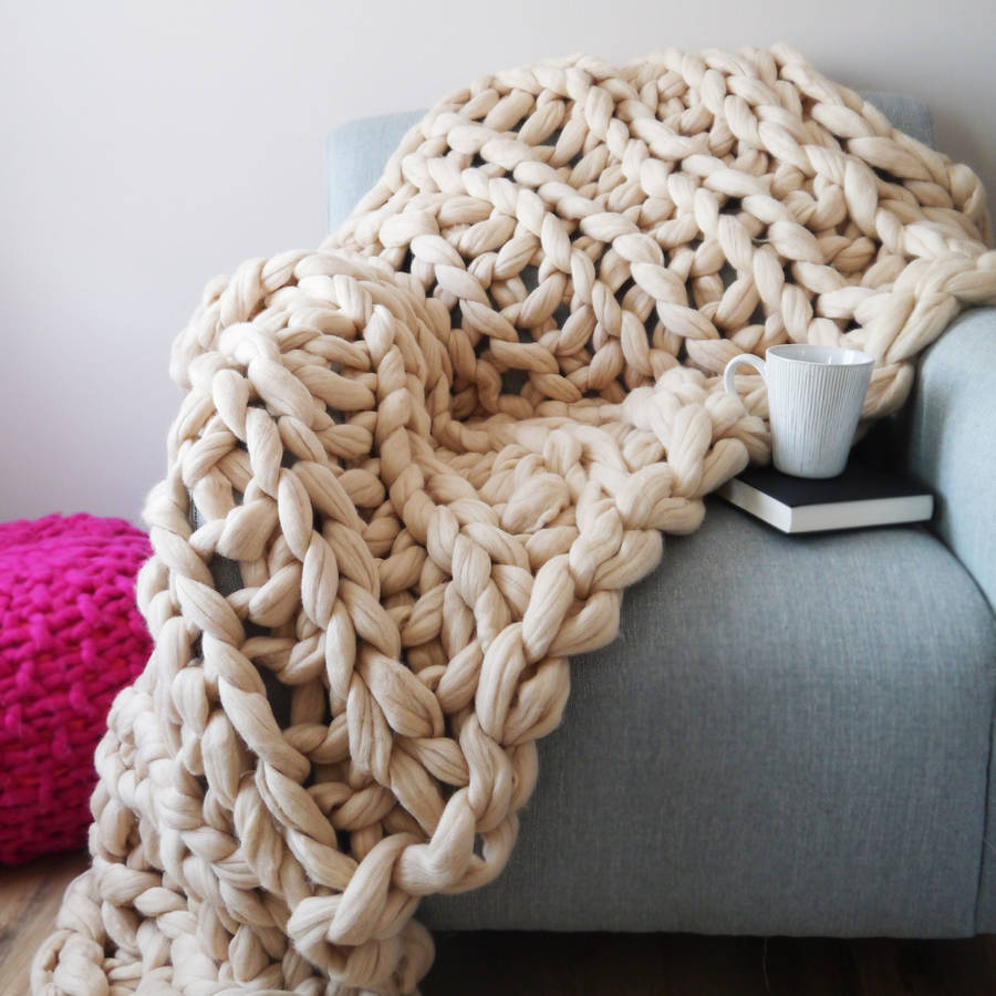 oakford super chunky knit blanket by lauren aston