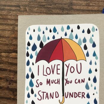 Umbrella Valentine's Day Card, 2 of 3