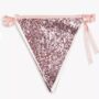 Luxe Pink Glitter Bunting, thumbnail 1 of 2