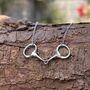 Personalised Snaffle Bit Necklace, Silver Or Gold, thumbnail 10 of 12