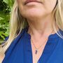 The En Pointe Lapis Lazuli Gemstone Necklace, Gold, thumbnail 7 of 12