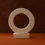 Natural Stone Travertine Ring Sculpture, thumbnail 1 of 2