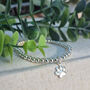 Sterling Silver Personalised Dog Paw Charm Stretch Bracelet, thumbnail 5 of 11