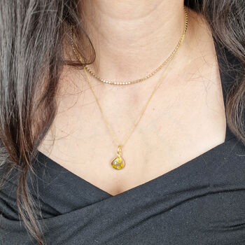 Gold Plated Citrine November Birthstone Necklace, 2 of 4