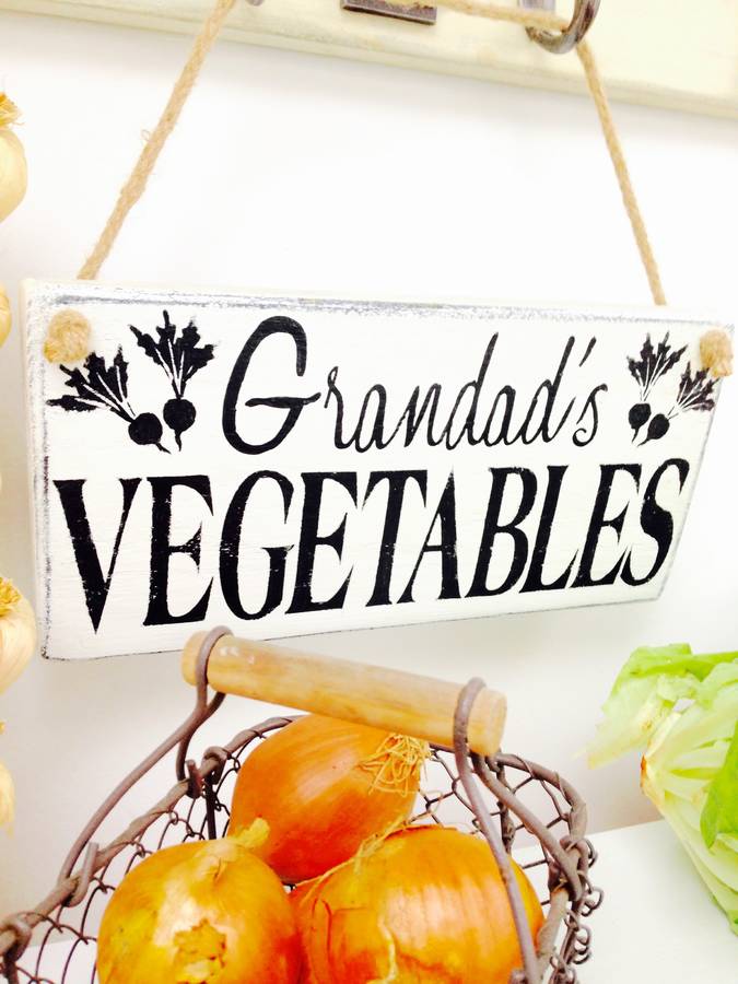 personalised vegetable garden sign by potting shed designs