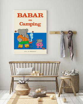 Babar The Elephant Camping Nursery Art Print, 2 of 3