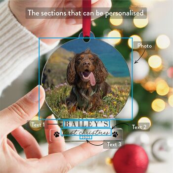Dog's First Christmas Photo Ornament 2025, 5 of 9