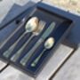 Personalised Gold Cutlery Gift Set With Free Gift Box, thumbnail 1 of 4