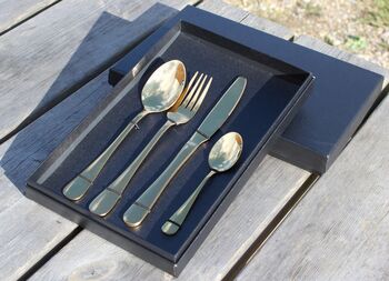 Personalised Gold Cutlery Gift Set With Free Gift Box, 3 of 5