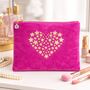 Heart Of Stars Velvet Feel Make Up Bag, thumbnail 1 of 11