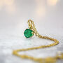 Emerald Solitaire Necklace, thumbnail 3 of 7