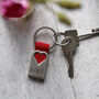 Personalised Heart Metal Keyring For Valentine's Day, thumbnail 2 of 10
