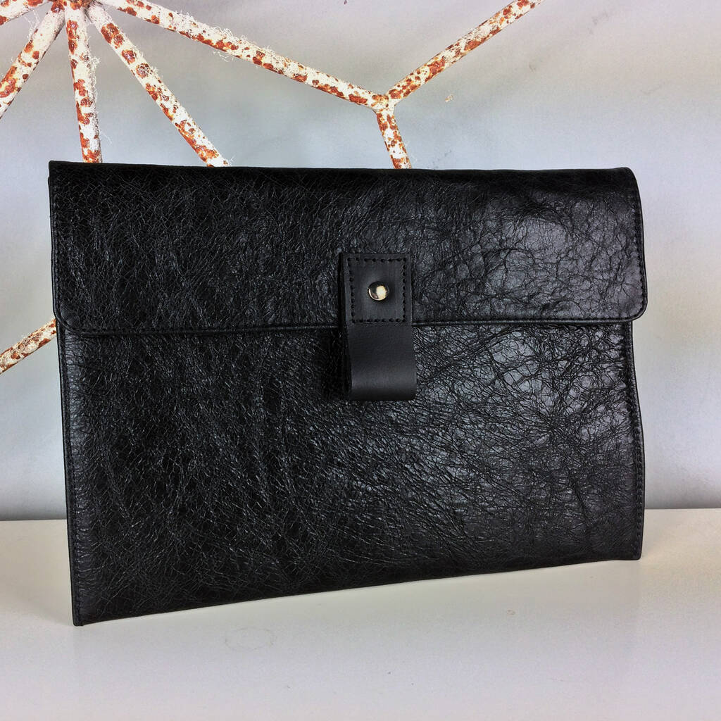 Black Leather Macbook Pro Case 16 Inch By Debbie MacPherson Atelier
