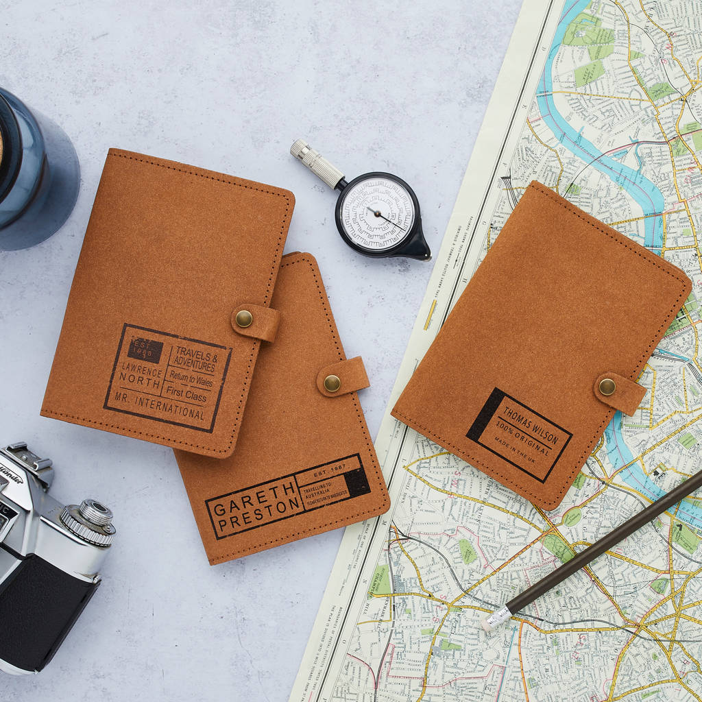 recycled leather passport cover 100 original by tillyanna