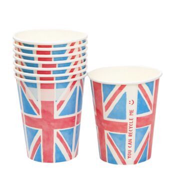 Eight Royal Union Jack Flag Paper Cups, 4 of 4