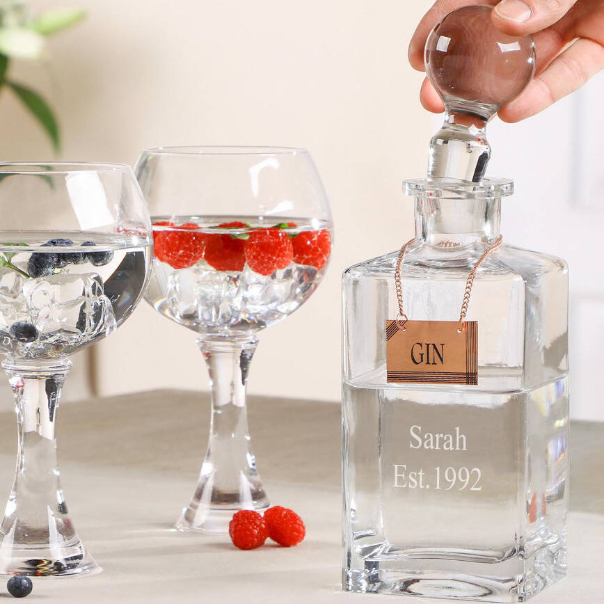 Personalised Gin Decanter Gift By Dibor