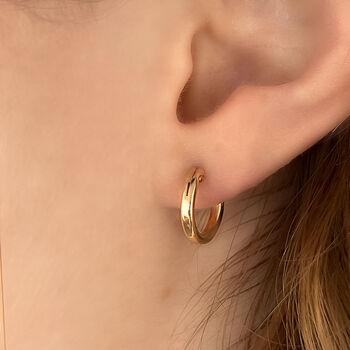 Gold Filled Huggie Hoop Earrings, 3 of 8