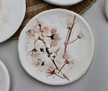 Cherry Blossom Imprinted Ceramic Bowls, 4 of 8