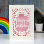 Personalised Papercut Happy Birthday Mum Card, thumbnail 3 of 6