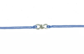 Sterling Silver Cuddle ❤️ Hug On Silk Thread Bracelet, 10 of 10
