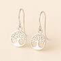 Sterling Silver Tree Of Life Drop Earrings, thumbnail 1 of 7