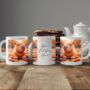 Personalised Autumn Capybara Playing In Leaves Mug, thumbnail 2 of 2