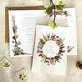 Autumn Dried Flowers Folded Wedding Invitation Suite, thumbnail 1 of 7