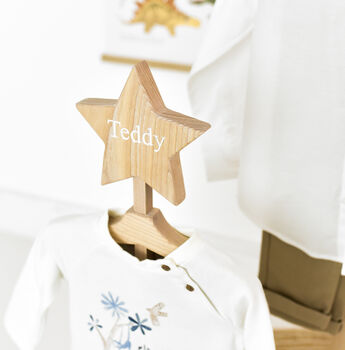 Personalised Wooden Baby Clothing Stand, 4 of 7