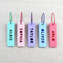 Two Tone Personalised Name Bag Tag, thumbnail 5 of 11