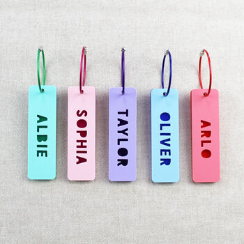 Two Tone Personalised Name Bag Tag, 5 of 11