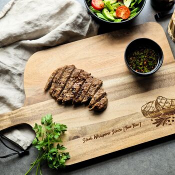 Personalised Natural Wood Chopping Board – Father's Day Gift, 6 of 10