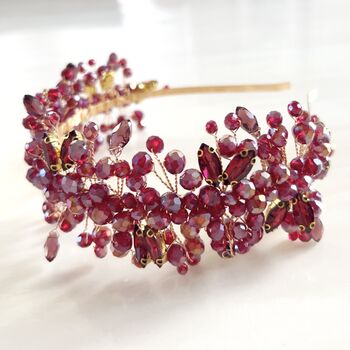 Red Crystal Occasion Headpiece, 5 of 5