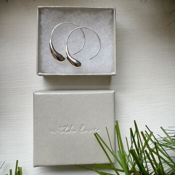 Open Hoop Sterling Silver Earrings, 7 of 7