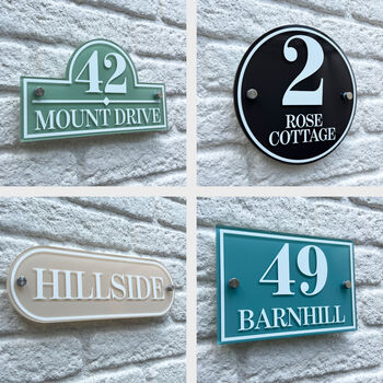 Personalised House Sign Road, Number And Design, 2 of 10