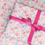 Valentine Wrapping Paper Roll Or Folded, Love Heart, thumbnail 1 of 3