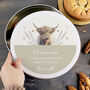 Personalised Highland Cow Cake Tin, thumbnail 3 of 4