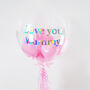Personalised Pink Mothers Day Clear Bubble Balloon, thumbnail 1 of 4