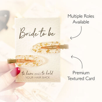 Hen Do Hair Gold And Silver Clips Hen Party Favour Party Bag Filler, 5 of 10