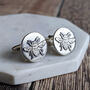 Personalised Silver Bee Cufflinks, thumbnail 2 of 4