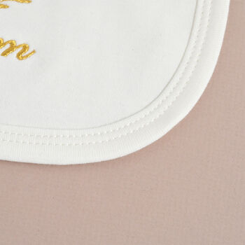 Personalised Ivory Bib For Christening, 3 of 5