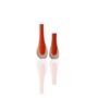Set Of Two Murano Glass Vases – Flame Teardrop Core, thumbnail 2 of 2