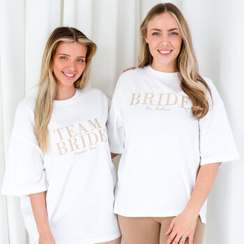 Personalised Embroidered 'Team Bride' T Shirt, 5 of 8